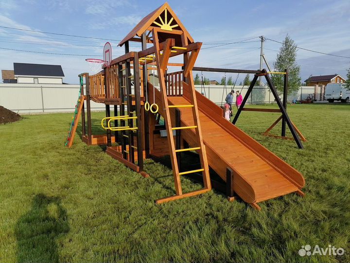 Игровые деревянные площадки для детей