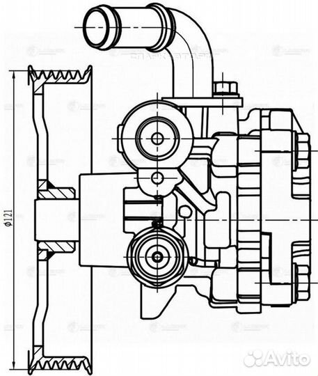 Насос гур для а/м Suzuki Grand Vitara (05) 2.4i (LPS 2402) Luzar LPS2402