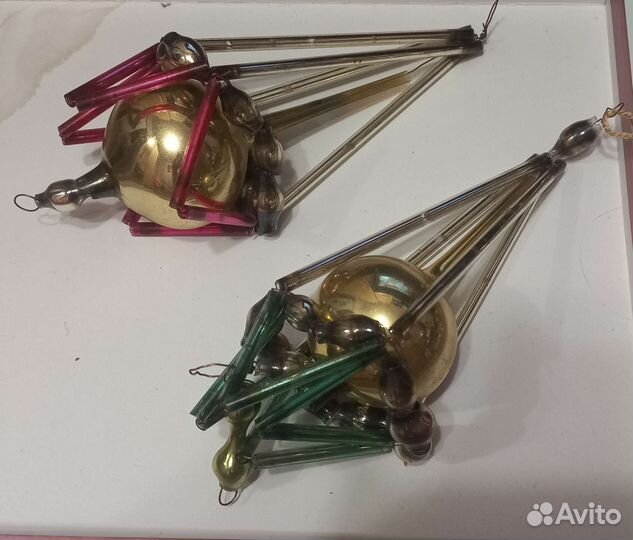 Елочные игрушки СССР стяклярус