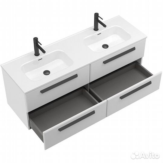 Тумба подвесная белый глянец 140см ECO-CER-N-1400