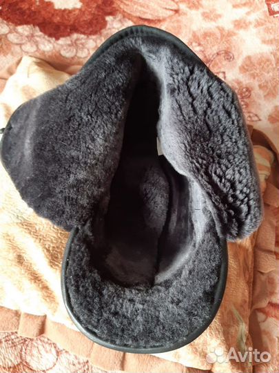 Кепка кожаная на меху мужская