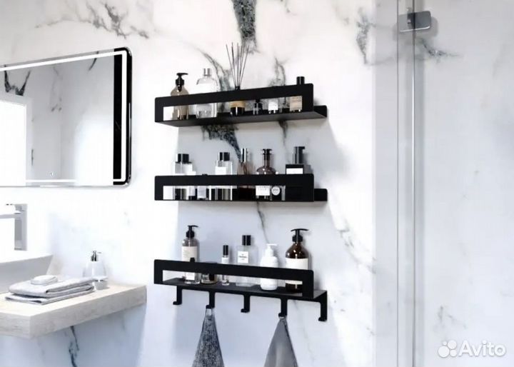 Полка для ванной настенная