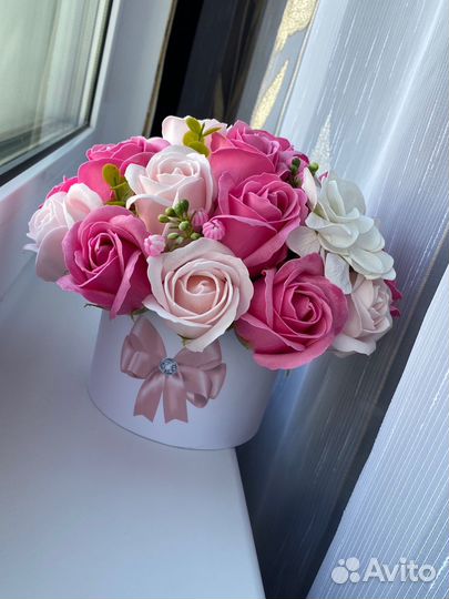 Букет из мыльных цветов, мыльные розы