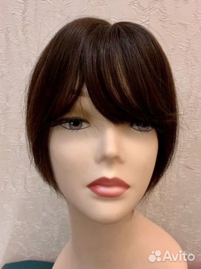 Накладка из натуральных волос+ подарок выпрямитель