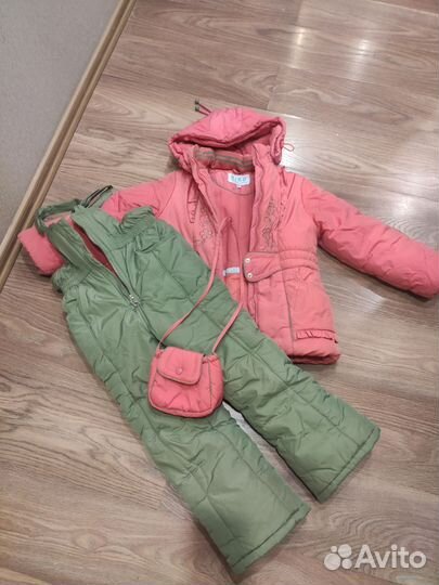 Зимний детский костюм для девочки 128 бу