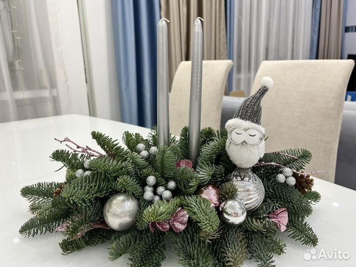 Новогодние композиции из нобилиса