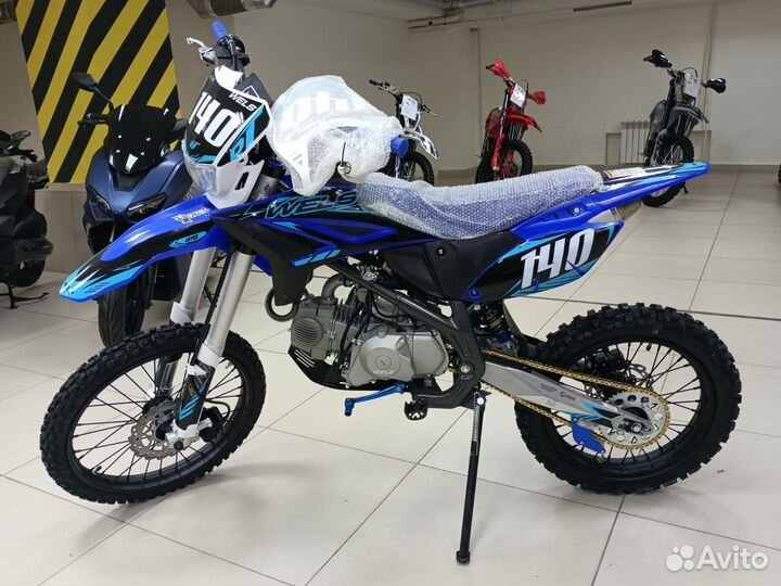 Питбайк Wels RT 140 17\14 красный синий