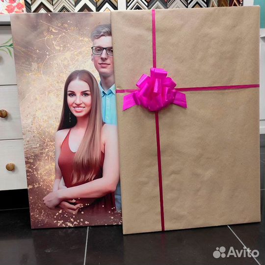 Портрет по фото на холсте