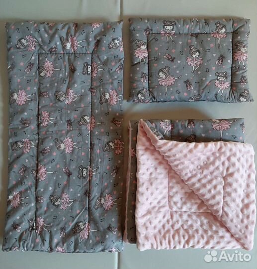 Комплект в коляску. Одеяло, подушка,матрасик