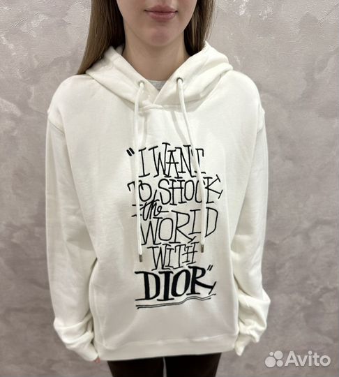 Худи вышивка флис Christian Dior