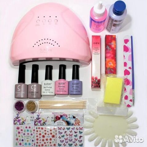 Набор эконом для маникюра с лампой 48вт