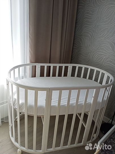 Кроватка овальная 7 в 1
