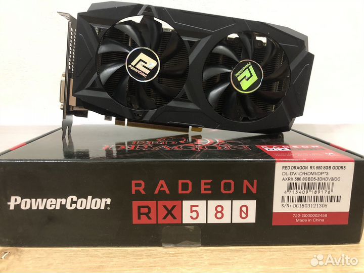Видеокарта rx580 8gb