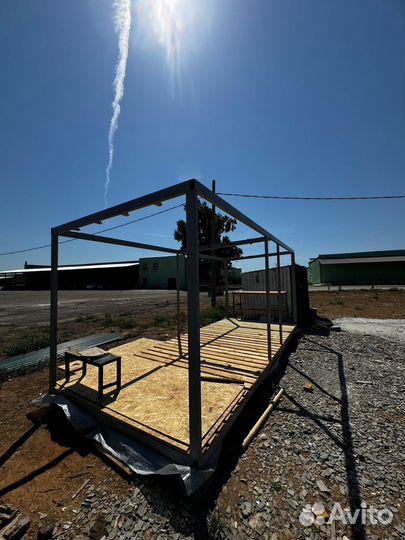 Готовые каркасы бытовок 6/2.4