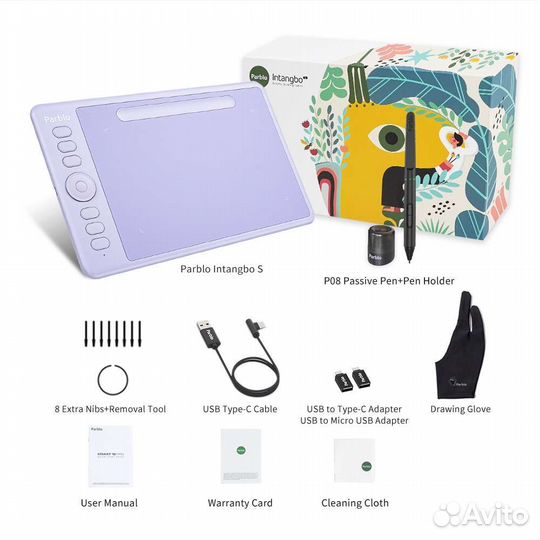Графический планшет Parblo Intangbo S