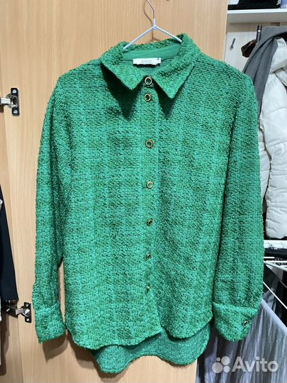Зеленая рубашка женская