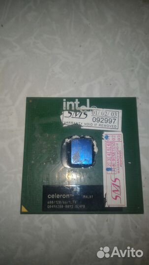 Процессор Intel Сeleron 600/128/66/1.7v