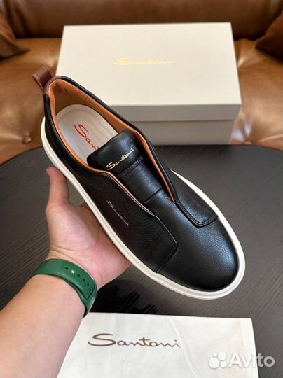 Кеды мужские Santoni, кожа натуральная