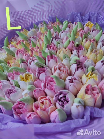 Букет тюльпанов из зефира