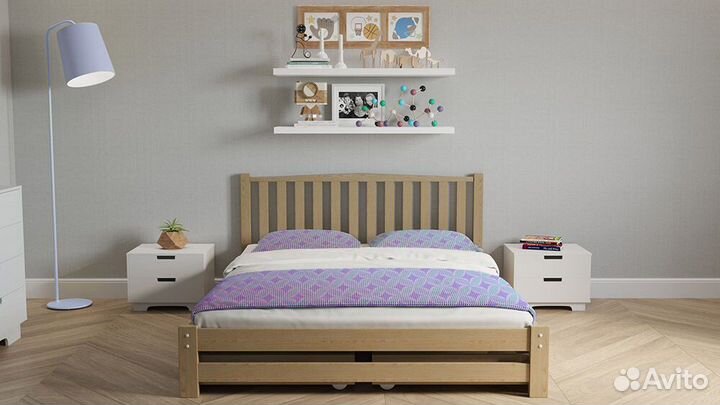 Кровать из массива 2-спальная 