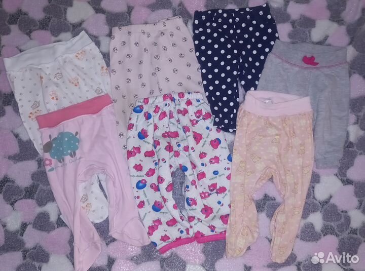 Большой пакет одежды для девочки 0-3 месяца 56-62