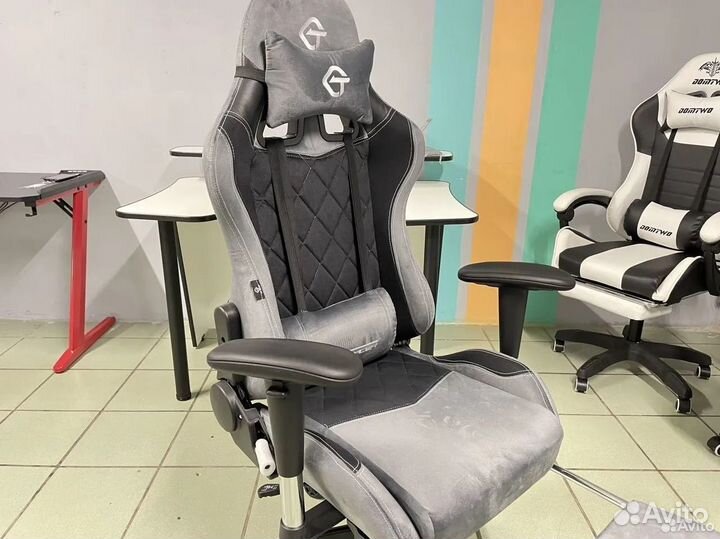 Компьютерное игровое кресло геймерское с массажем