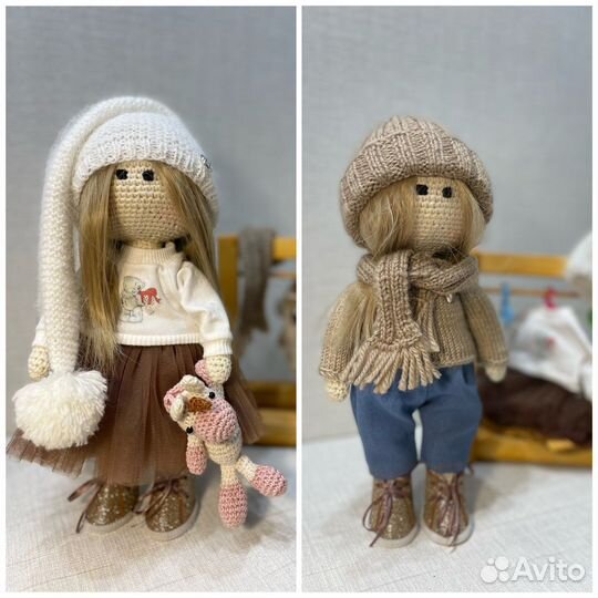 Интерьерная вязаная кукла