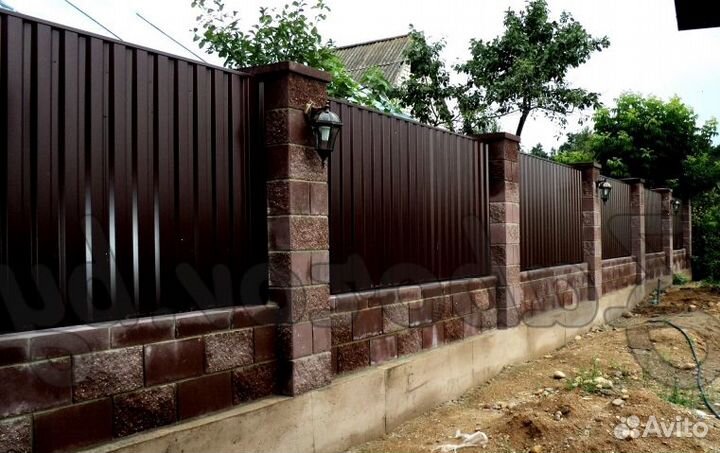 Забор из профнастила работа по договору качественн