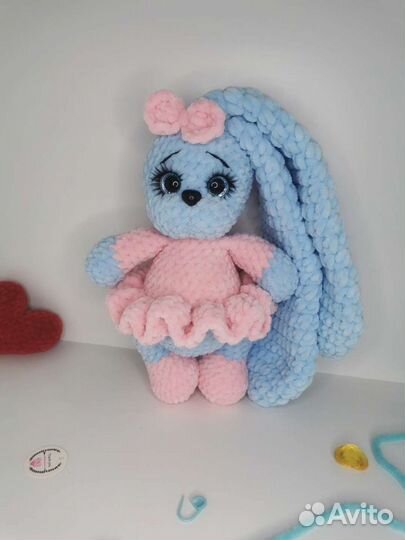 Плюшевый зайка мягкая игрушка