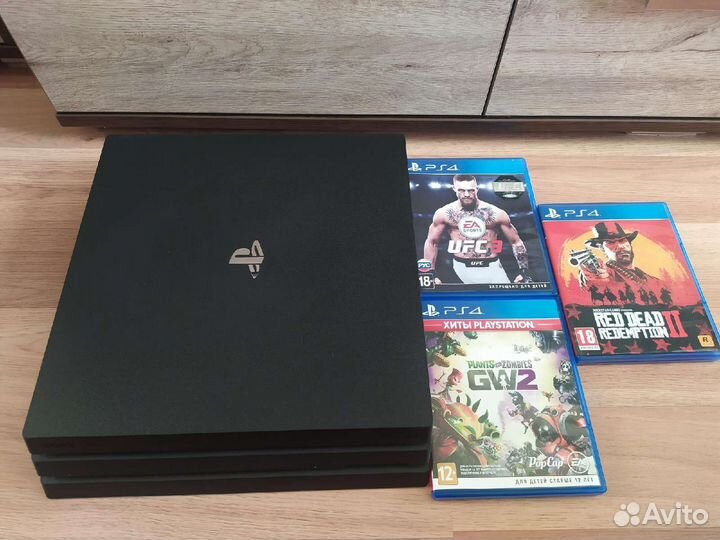 Игровая приставка ps4 pro 1tb с играми