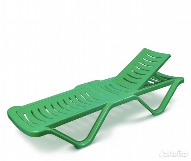 Шезлонг зеленый
