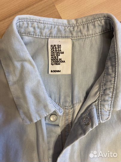 Рубашка hm на девочку 134