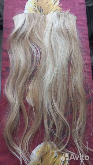 Волосы для наращивания 50 см блонд