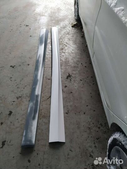 Пороги накладные внешние hyundai solaris