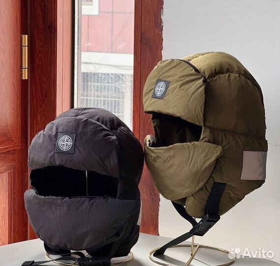 Шапка ушанка Stone island