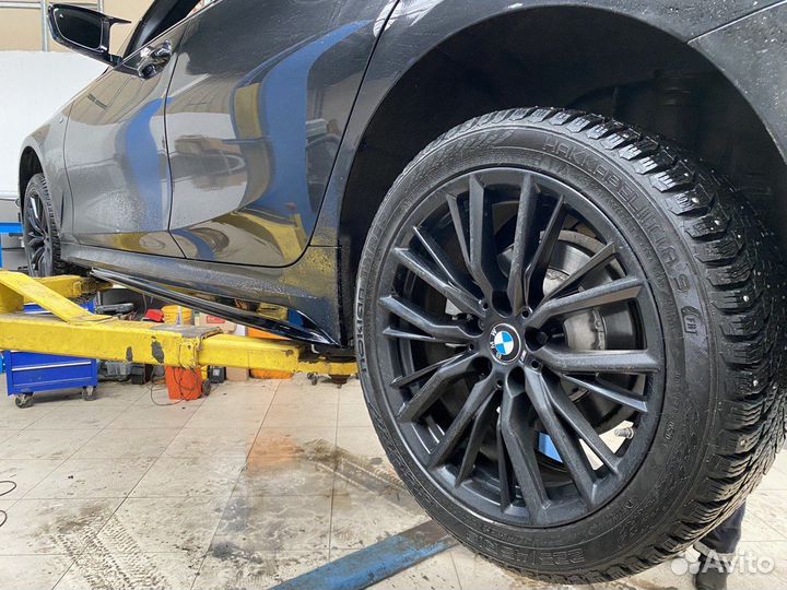 Лезвия на пороги элероны перфоманс BMW G20 Мпак