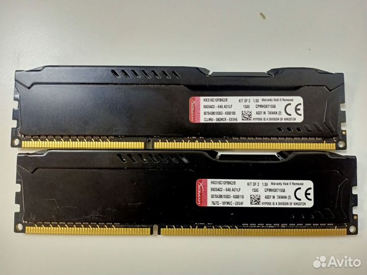 Оперативная память HyperX DDR3 8Gb 1600MHz