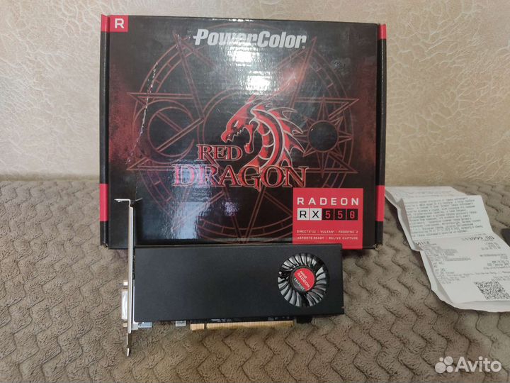 Видеокарта rx 550 4gb