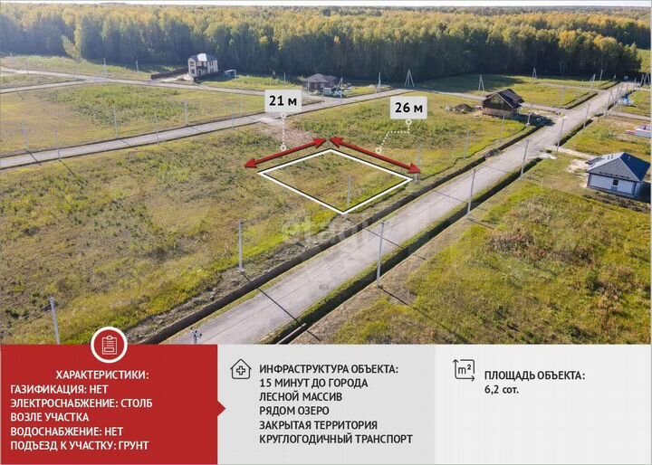 Участок 6,2 сот. (ИЖС)