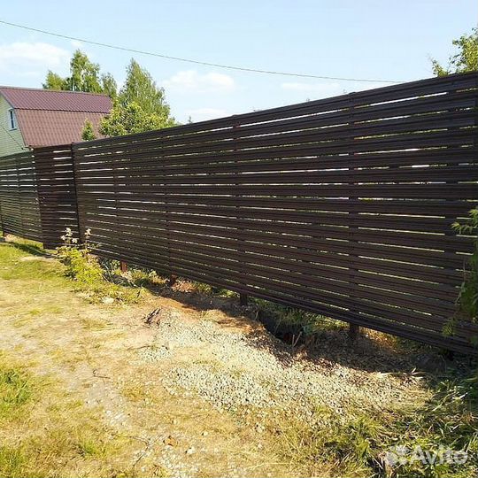 Забор профнастил / Установка