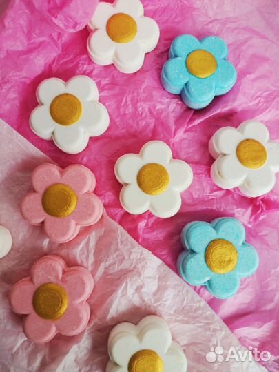 Бомбочки для ванны цветочек