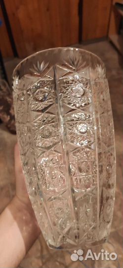 Хрустальная ваза, поднос, посуда, большой сервиз