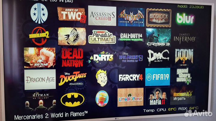 Playstation 3 500гб 60 игр 2 джойстика HEN