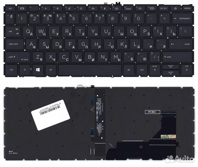 Клавиатура HP Elitebook 830 735 G7 черная