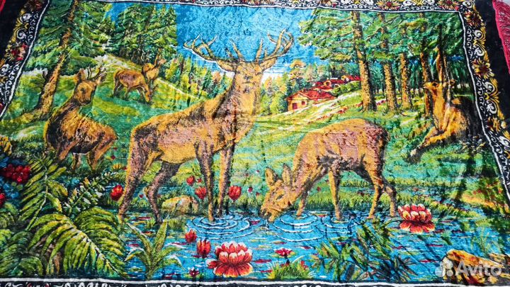 Ковер олени плюш 195х130