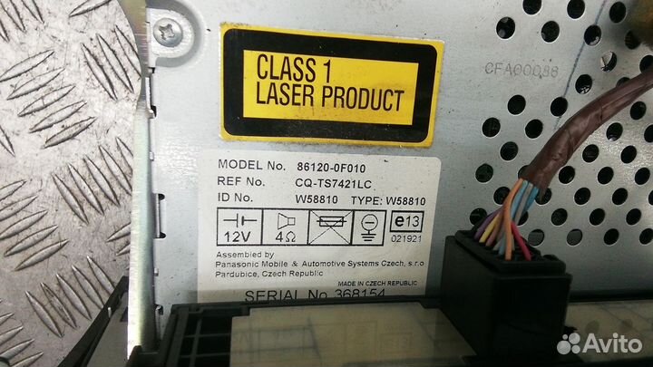 Магнитола Toyota Corolla Verso (04-09 года) AUR10