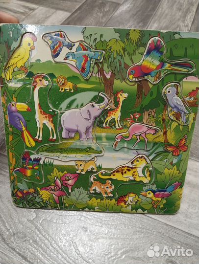 Деревянные пазлы вкладыши