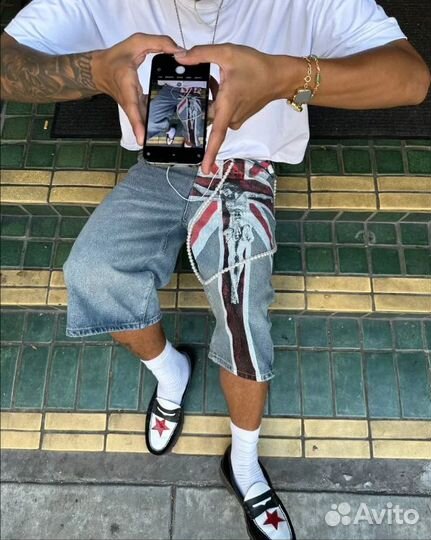 Джинсовые шорты y2k