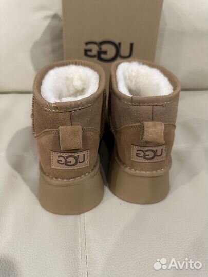 Зимние UGG из замши коричневые