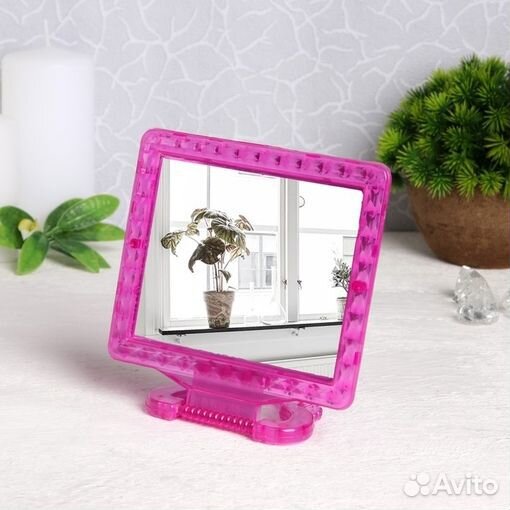 Зеркало складное-подвесное 11 х 9 см, цвет мик